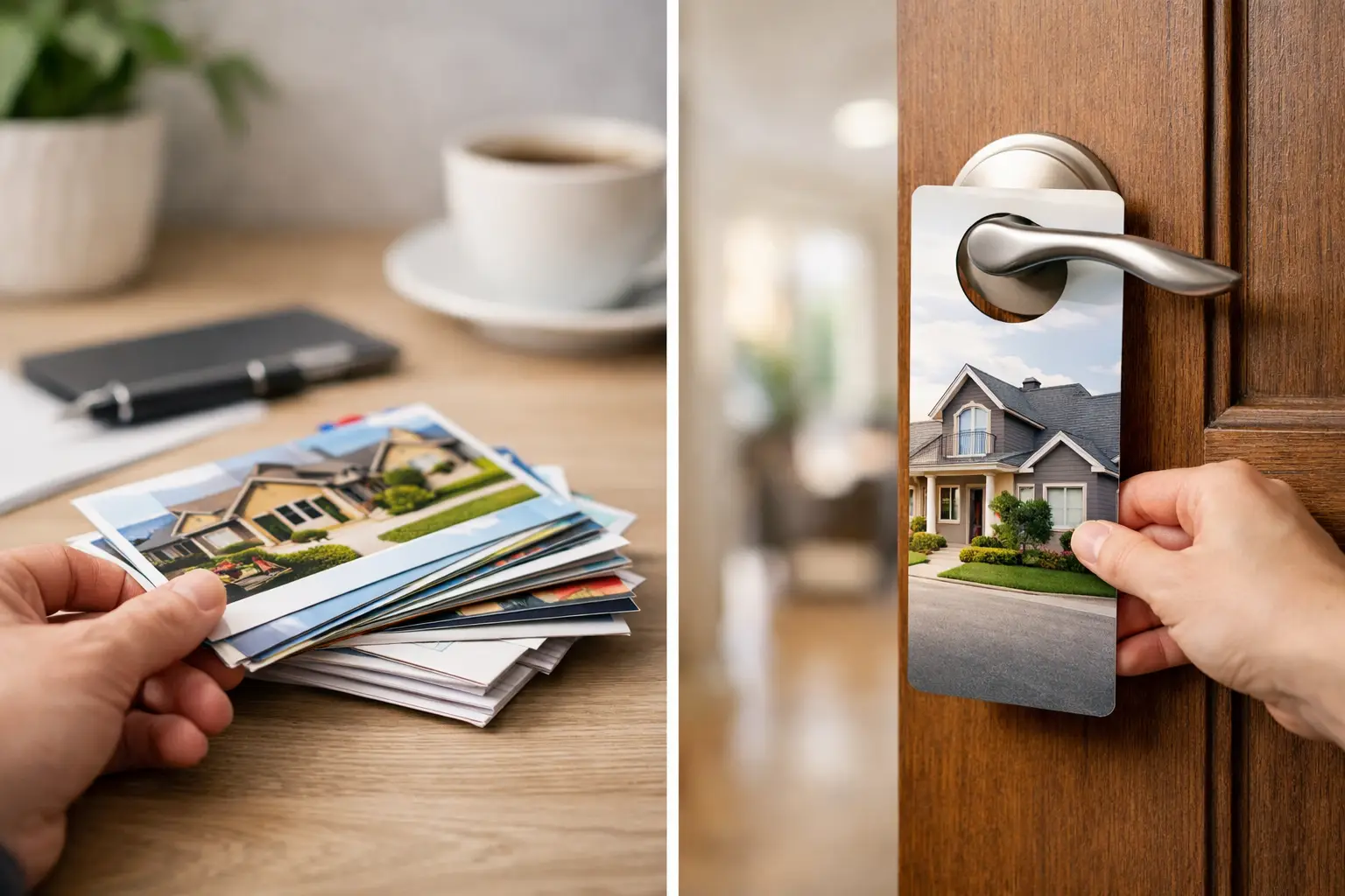 Postcards vs Door Hangers for Local Marketing